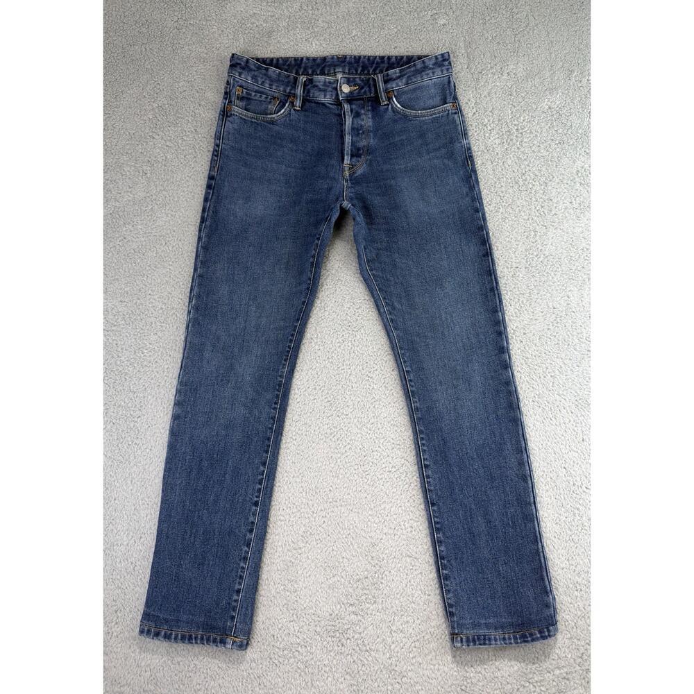 Buck Mason Maverick Slim Jeans Mens 32x29.5 Double Dipped Denim 14 Oz Stretch